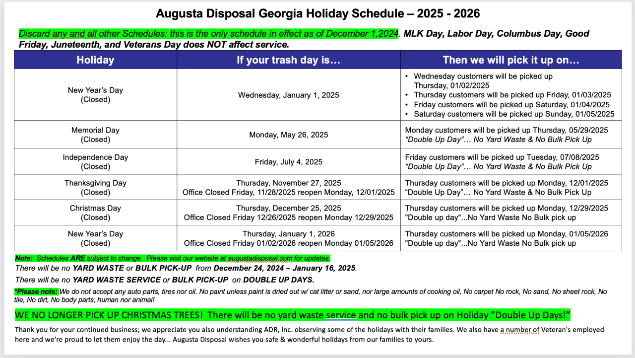 holiday-schedule-augusta-disposal-trash-hauling-and-yard-waste-removal